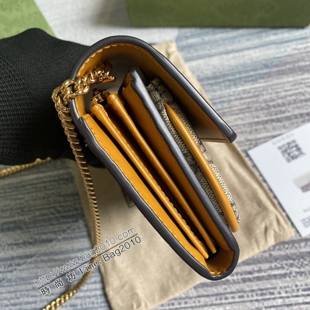 Gucci新款包包 古馳原廠牛皮G花面料三合一小挎包 Gucci經典之王系列鎖扣鏈條包 658226  ydg3295